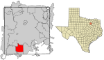 Dallas County Texas Incorporated Areas DeSoto highighted